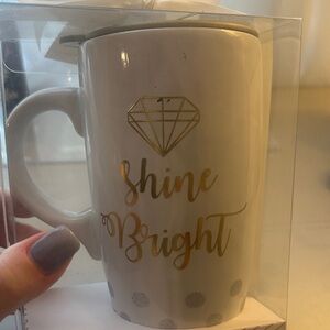 Gold and White Shine Bright Mug